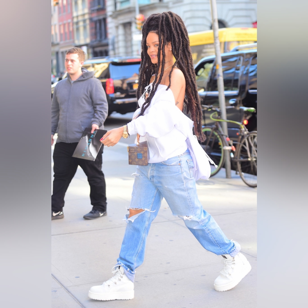 PUMA x FENty Rihanna LaceUp Combat Boots - White - Picture 4 of 12